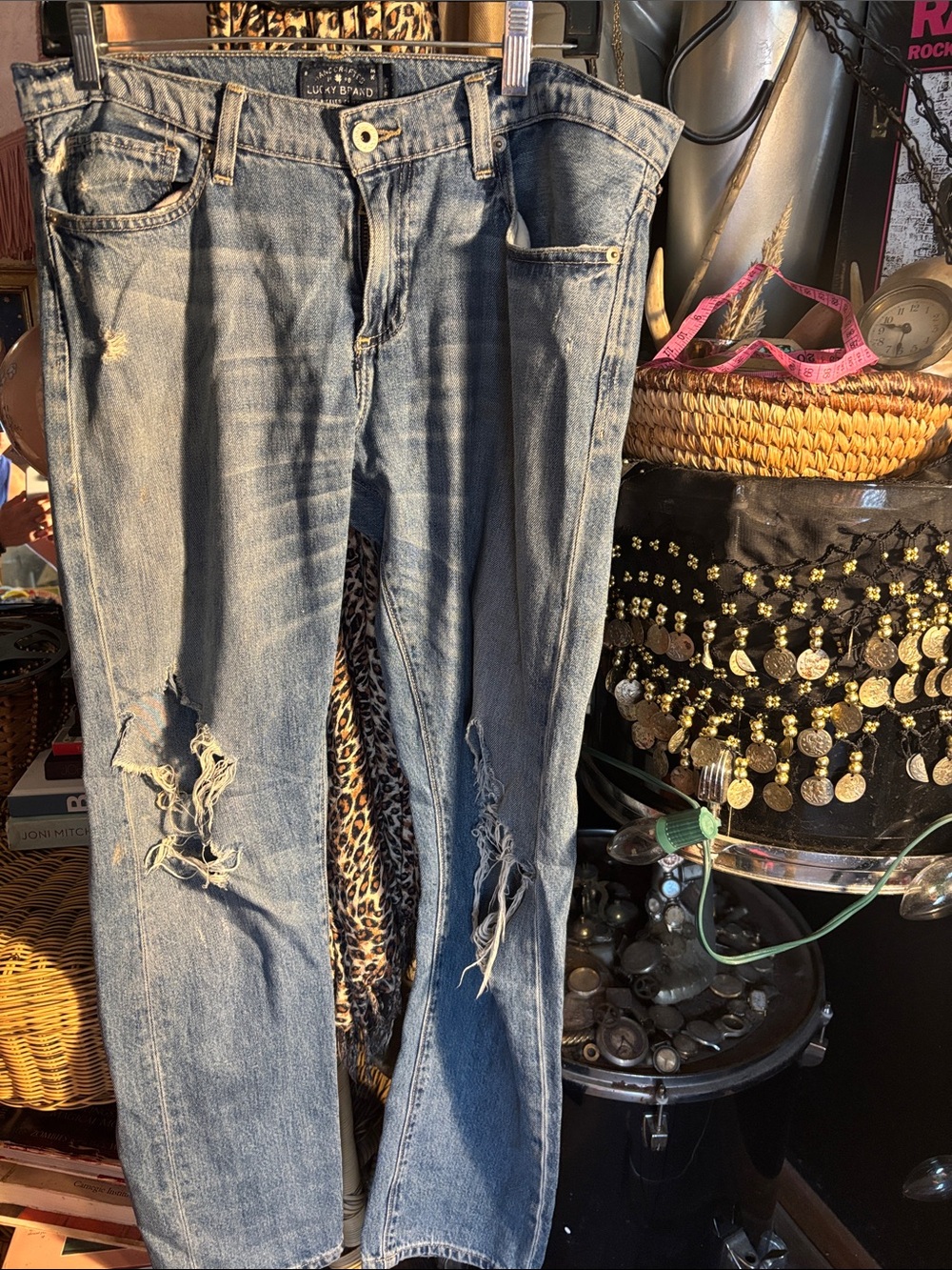 Lucky Light Blue Distressed Women’s Jeans
